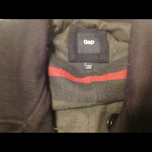 Men’s Navy Blue Gap Pea Coat - Picture 2 of 2